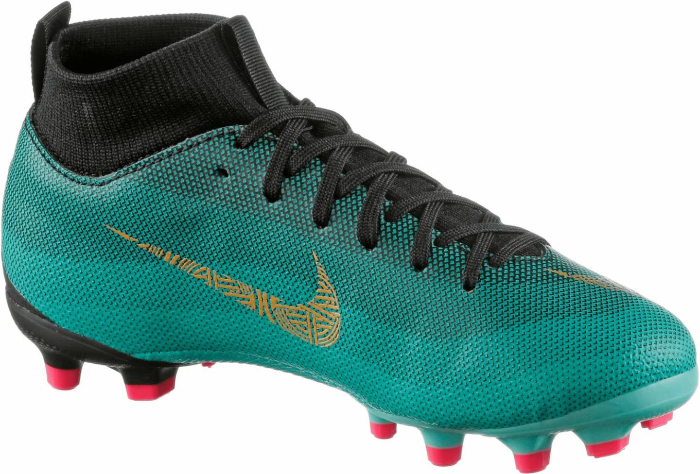 Nike Mercurial Superfly VI CR7 Academy MG Jr clear jade/metallic vivid gold/black Calzado deportivo