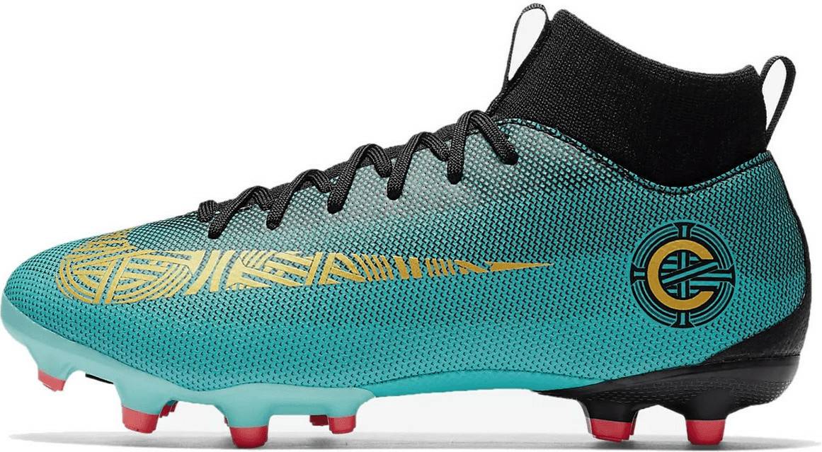 Nike Mercurial Superfly VI CR7 Academy MG Jr clear jade/metallic vivid gold/black Calzado deportivo